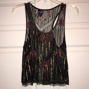 BKE beaded crop top.